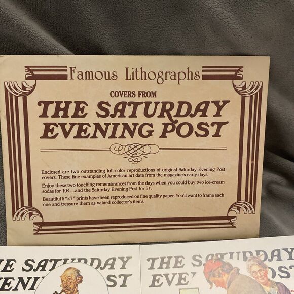 Covers From The Saturday Evening Post Fighting For Fun A Hanging Matter Lithos - Picture 2 of 15